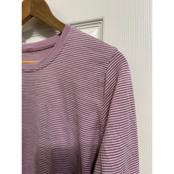 Lululemon women's white pink long sleeve tee size 12 - Picture 2 of 4
